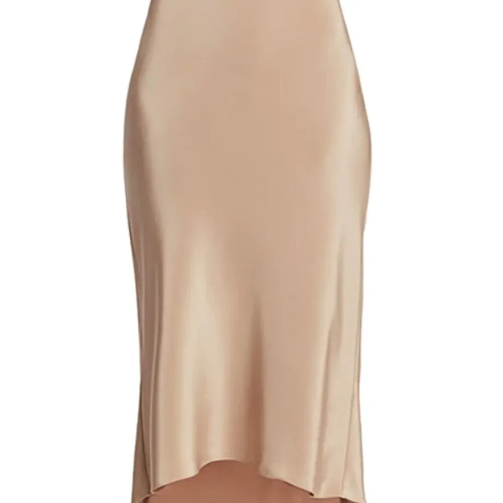 Tibi **NWT** silk 4 ply bias cut skirt in latte color. Size 12. - Picture 4 of 15